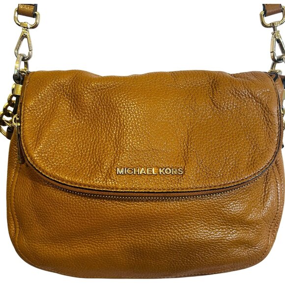 Michael Kors Pebbled Leather Convertible Shoulder Crossbody Bag Purse Bedford - Picture 1 of 15